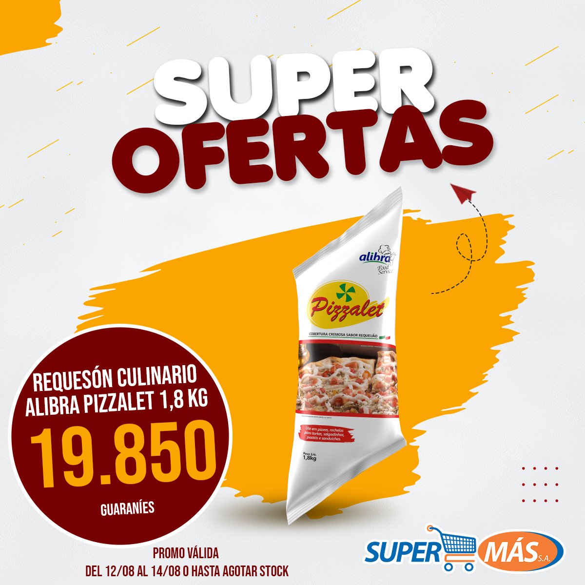 supermas_py's tweet photo. 🥳🥳Super oferta de fin de semana🥳🥳
▪▪▪▪TE ESPERAMOS▪▪▪▪
Oferta válida desde el viernes 12/08
Estamos al lado mismo del Mercado de Abasto de Asunción y abrimos hasta las 20 horas 😉
.
.
#SuperMas #SuperMasPy #TeDaMasPorMenos #OfertasDeVerdad #Descuenton #másofertas https://t.co/cUunir3ljD