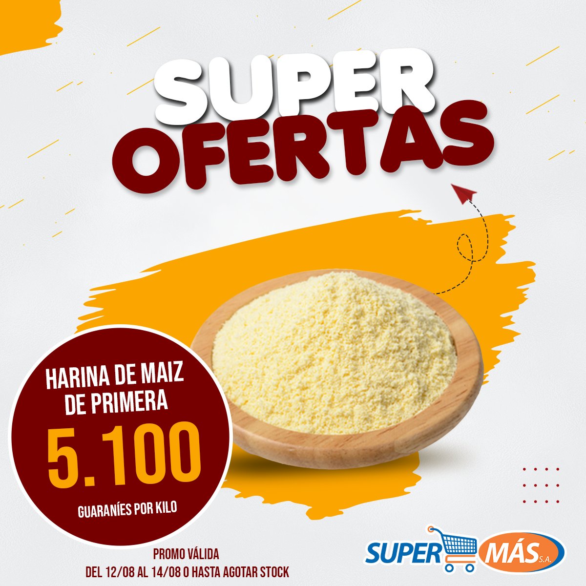 supermas_py's tweet photo. 🥳🥳Super oferta de fin de semana🥳🥳
▪▪▪▪TE ESPERAMOS▪▪▪▪
Oferta válida desde el viernes 12/08
Estamos al lado mismo del Mercado de Abasto de Asunción y abrimos hasta las 20 horas 😉
.
.
#SuperMas #SuperMasPy #TeDaMasPorMenos #OfertasDeVerdad #Descuenton #másofertas https://t.co/cUunir3ljD