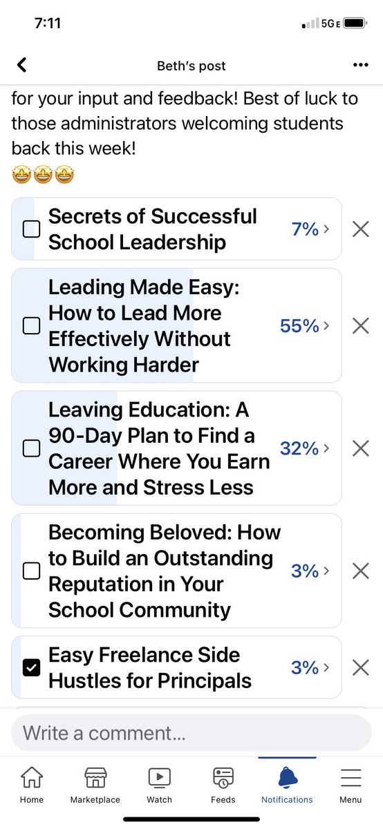 frmrprincipal's tweet photo. Here are four course topics I am considering offering…. Do you agree with these poll results? https://t.co/yInee3u0ns