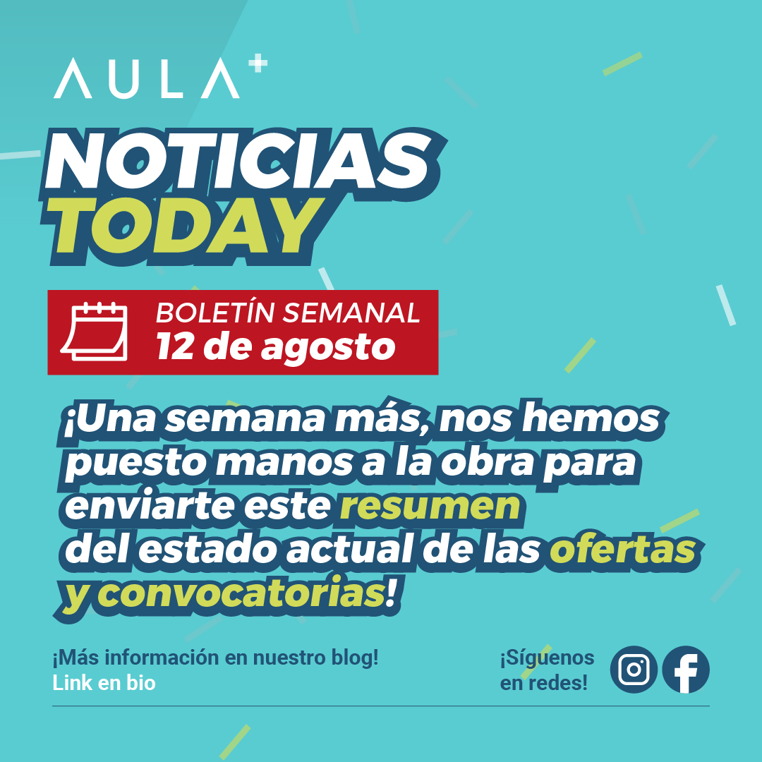 Aulaplusform's tweet photo. ¡Ya están aquí las noticias de la semana!🙌
🔵 Convocatorias a puntito de salir.
🔵 Fechas de examen.
🔵 OPEs más avanzadas.
🔵 Próximos eventos.
¡Y mucho más! Date prisa y conoce todas las novedades aquí: https://t.co/oJcmZypUrf

#Noticias #aulaplus #oposiciones https://t.co/VgMv2ZIimT