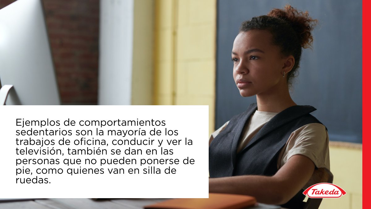 Takeda_ES's tweet photo. Un dato curioso que nos ofrece la #OMS y que quizá no conozcas: 
🧐¿#Sabías que el comportamiento
#sedentario es cualquier comportamiento en estado de vigilia caracterizado por un gasto energético de ≤1,5 MET, sea en posición sentada, reclinada o acostada? 

#EsteVeranoCuídate https://t.co/720oLxbwKG
