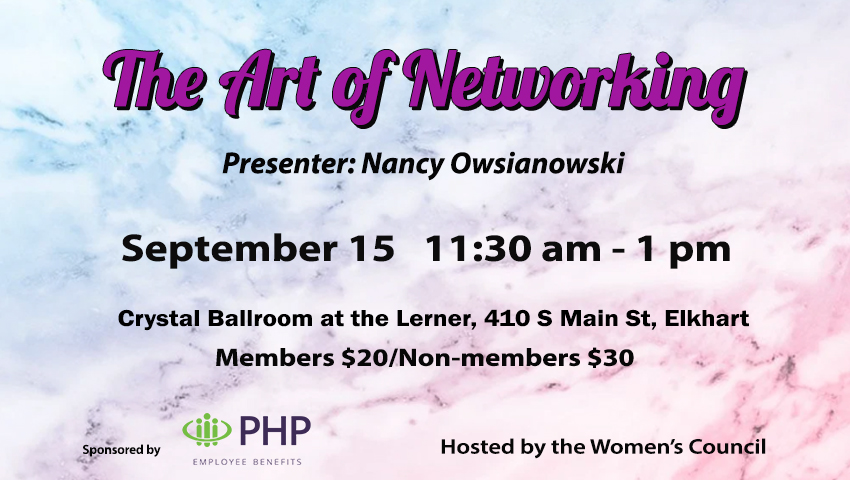 What you will learn from this presentation about networking

* What it is and what it isn’t
*How you can think of it as a critical part of how you accomplish things
*Strategies to build a broad, connective and dynamic strategic network

RSVP today!: elkhart.org/event/effectiv…