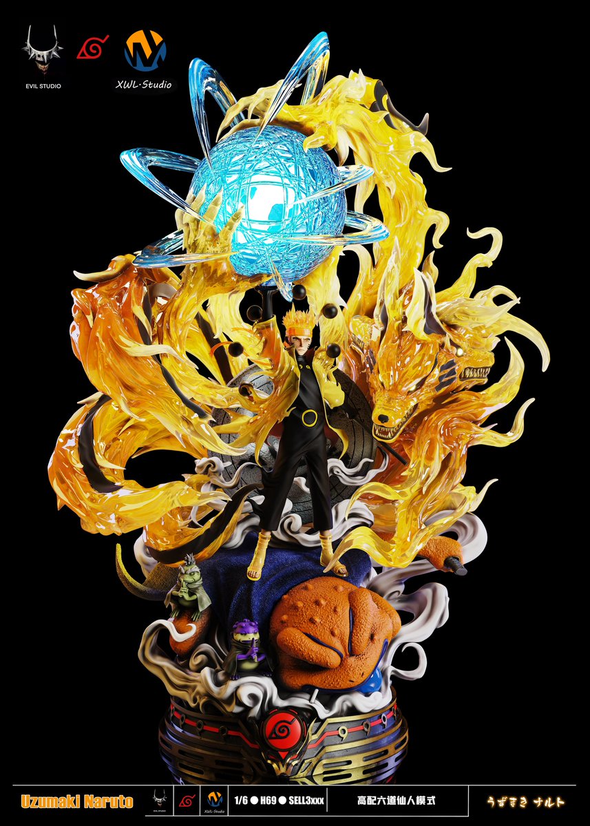 Evil x XWL Studio Naruto 1/6 鸣人预告，佐助低配出货后开订EVIL