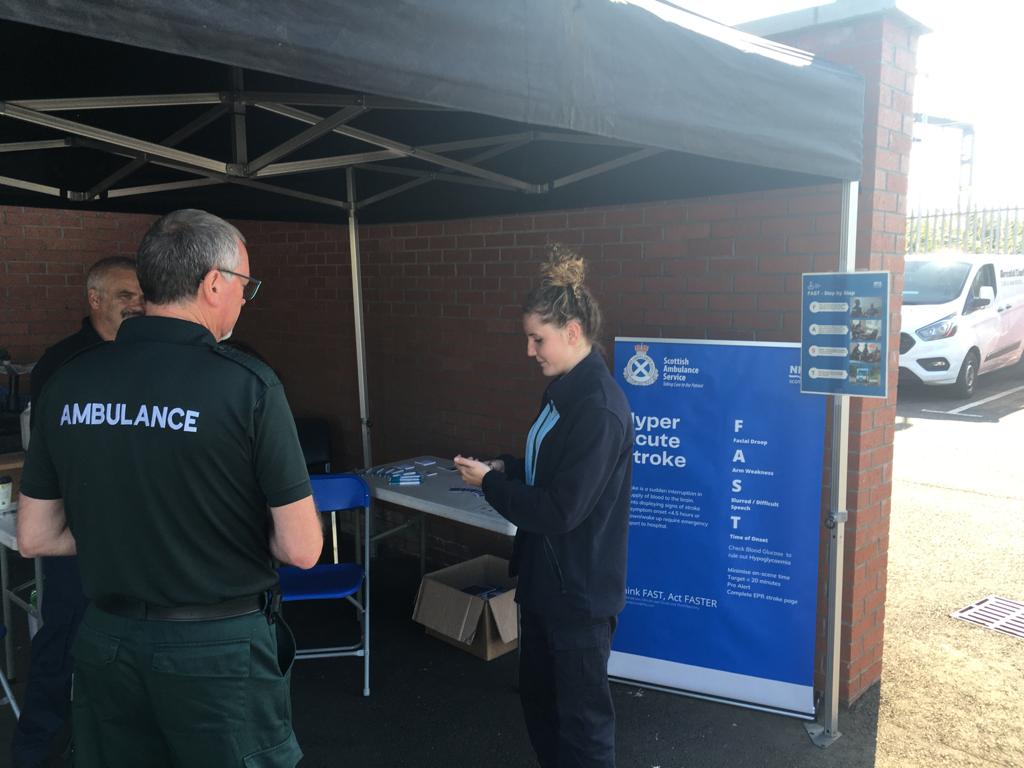 MTU FAST Awareness teams are out across all 3 regions 7 days per week until the end of August. Here they are today at Prestonpans station. Thanks to all staff who are engaging with the teams during their visits. Acting FAST can save lives!