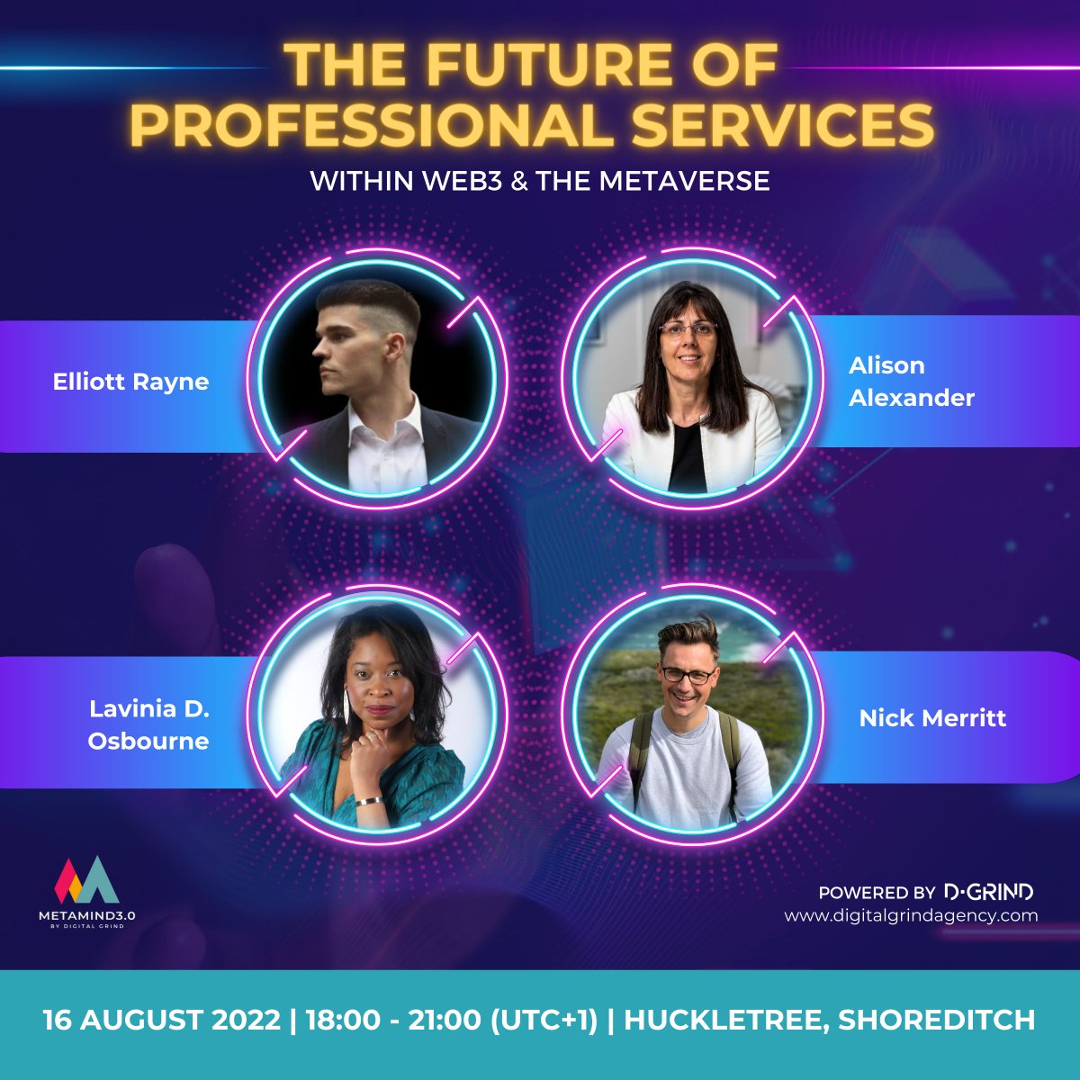 MetaMind3_0's tweet photo. Talking at MetaMind3.0 on TUESDAY! Alison Alexander @MetacampusAI, Elliott Rayne @cryptodevelopers.io, Nick Merritt @vault_hill, @LaviniaOsbourne Crypto Kweens NFT Marketplace. Tickets here:  https://t.co/p5EwlPZ6g7
 
#metaverse #blockchain #NFTS #Web3 #VR #AR #XR https://t.co/Ek6pc1HXN7
