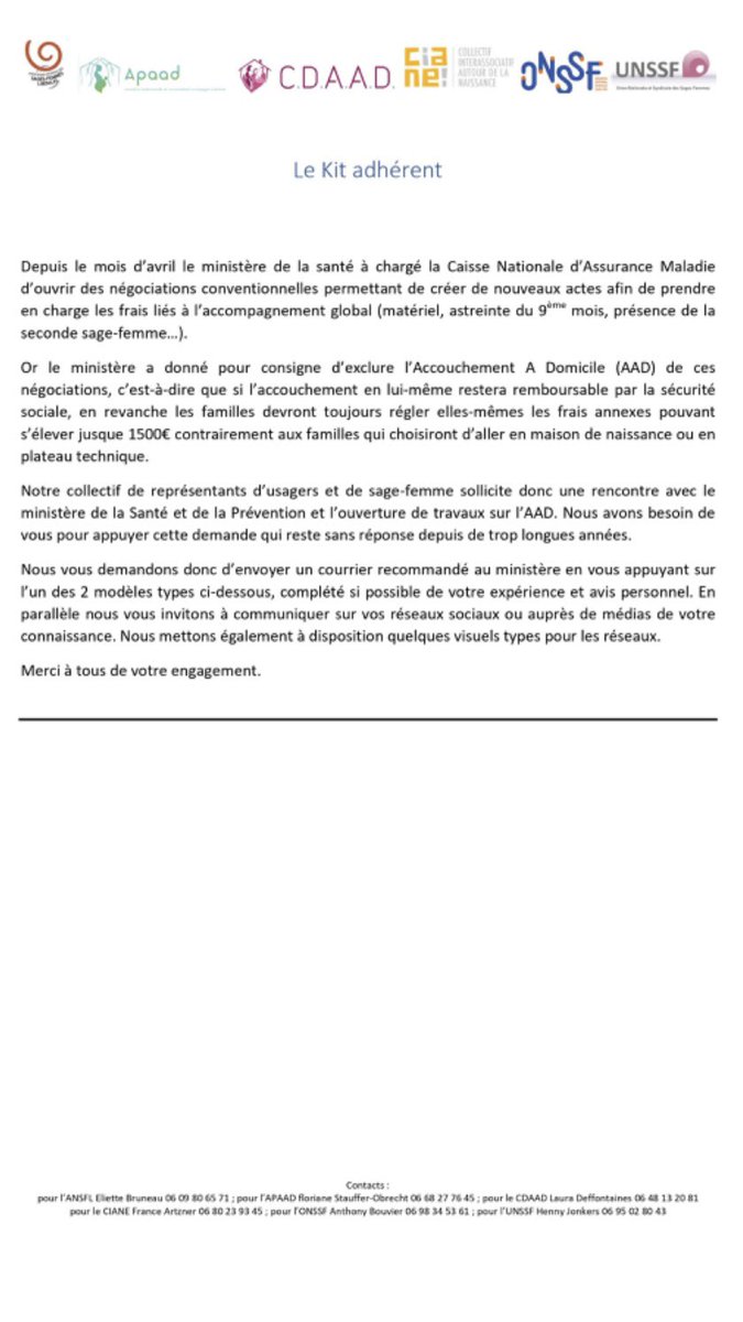 ANESF_FR's tweet photo. #AAD l Laissons un réel choix aux patientEs
Depuis 2021 l'ANESF se positionne pour : 
▶️ un AAD sécurisé et réglementé, dans le respect de la physiologie
▶️ qu'il soit cadré en donnant des moyens matériels nécessaires aux sages-femmes https://t.co/sSYgI5UwyF