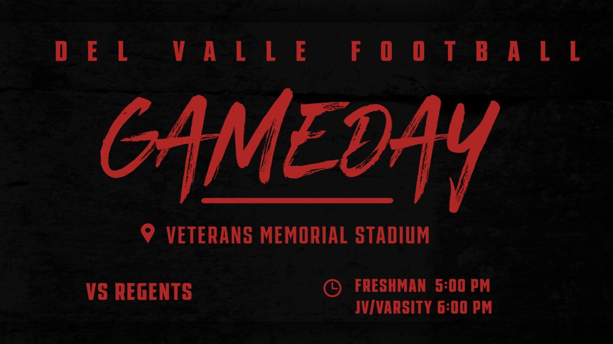IT'S THAT TIME AGAIN!!! #GAMEDAY #DVPROUD
⏰Freshman 5pm, JV/Varsity 6pm
📍Veterans Memorial Stadium