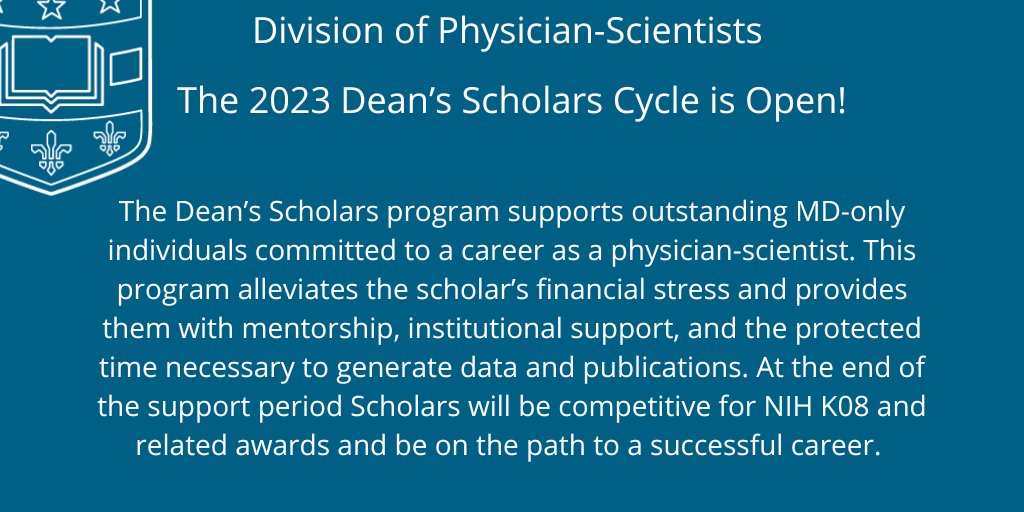 WashU Medicine Division of Physician-Scientists (@washudps) on Twitter photo Extra, extra, read all about it! <a href="/WashUDPS/">WashU Medicine Division of Physician-Scientists</a> Dean's Scholars Program now accepting applications!
physicianscientists.wustl.edu/programs/deans… <a href="/WUSTLmed/">Test Account</a> Extra, extra, read all about it! <a href="/WashUDPS/">WashU Medicine Division of Physician-Scientists</a> Dean's Scholars Program now accepting applications!
physicianscientists.wustl.edu/programs/deans… <a href="/WUSTLmed/">Test Account</a>