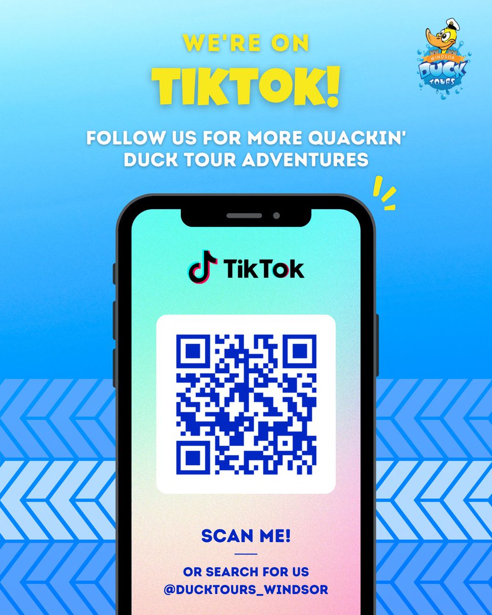 WindsorDuckTour's tweet photo. WE’RE ON TIK TOK! 🥳 

Follow us on Tik Tok to keep up to date with all things Windsor Duck Tours! 🏰

Tag us @ ducktours_windsor so we can share all the fun you have aboard! 💦

https://t.co/Bm0suZD7Wl

#tiktok #windsorducktours #windsor #windsorcastle #summer https://t.co/JyJlLq2EEf