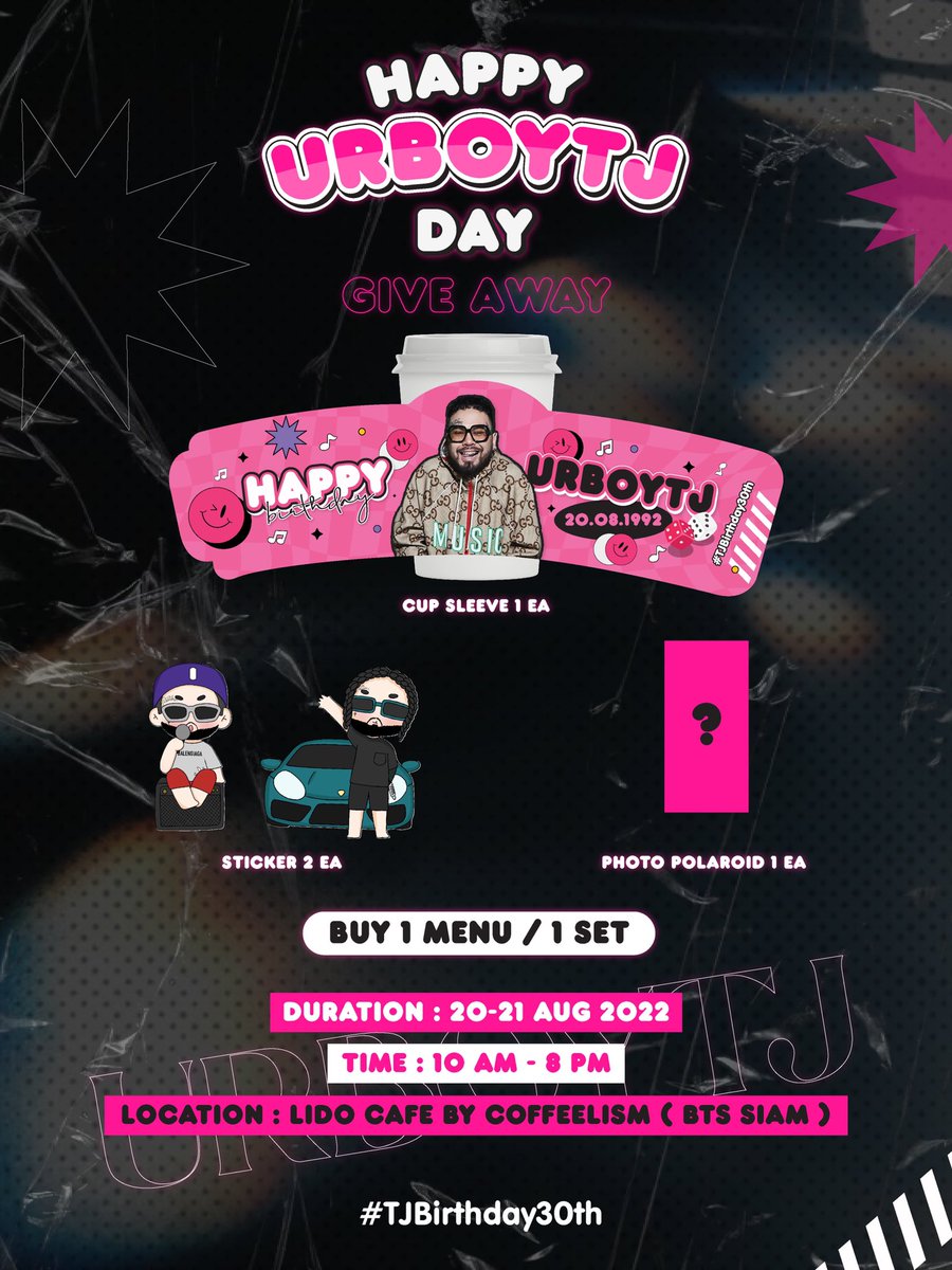 UrboyTJ_Fans's tweet photo. สวัสดีค่าาา ทุกคน 20 - 21 สิงหาคม 65 นี้ ถ้าไม่มีแพลนไปไหน มาร่วมงาน #TJBirthday30th กันค่ะ ภายในงานจะมีมุมต่างๆให้ทุกคนได้ร่วมกันแชร์ความสุข และเก็บความประทับใจผ่าน mini gallery  นอกจากนี้ยังมี GIVE AWAY มอบให้100ท่านแรกในแต่ละวันด้วยนะคะ 
#TJBirthday30th
#URBOYTJ
#URBOYTJFANS https://t.co/WrVLKGxhN0