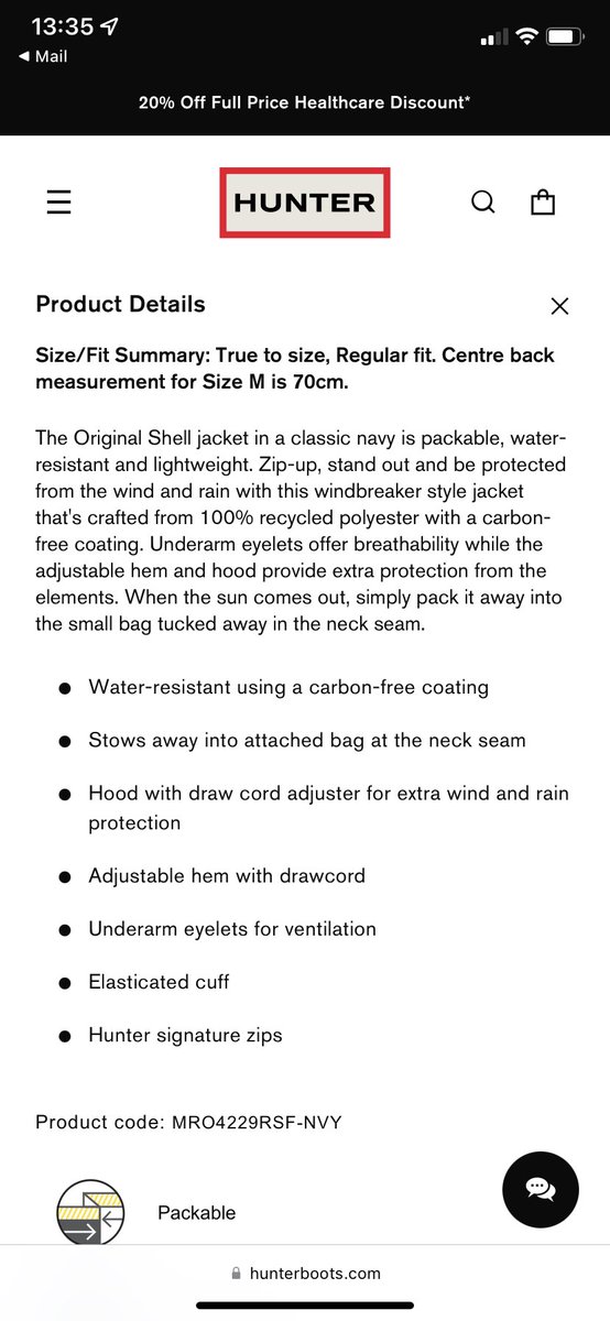 HunterBootLass's tweet image. Loved this jacket, but check out my review! I wonder what @HunterBoots will do about it?? #Hunter #jacket #notfitforpurpose #honestreview #falseadvertising #notshowerproof #canbeusedforsunscreen #disappointed