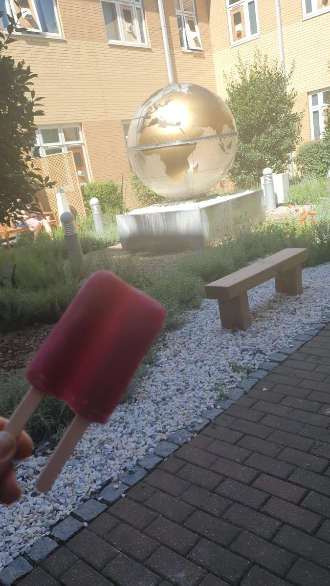 Lovely lunch break in the globe garden @NewhamHospital <a href="/NHSBartsHealth/">Barts Health</a>