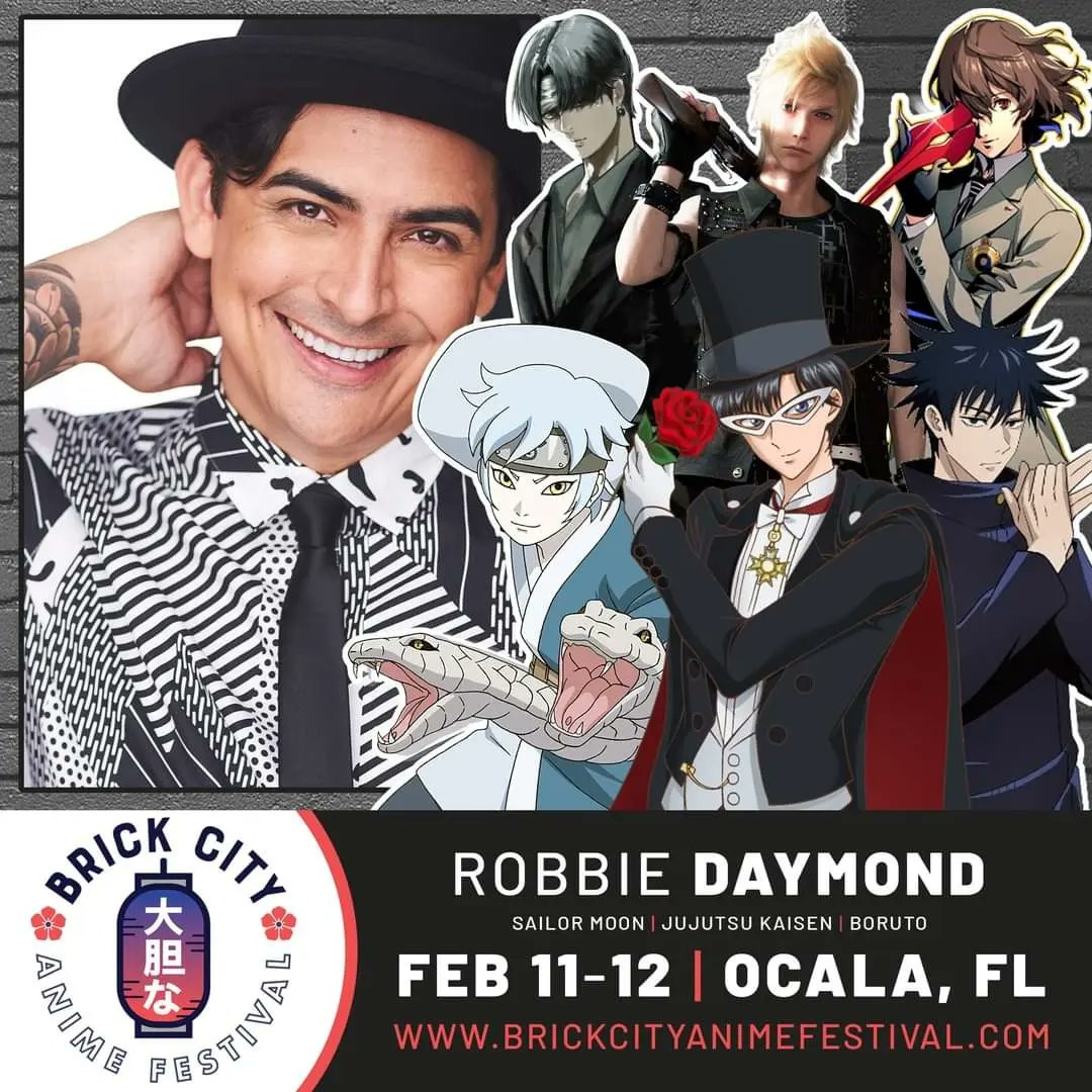 BrickCityAnime's tweet image. Brick City Anime Festival returns on February 11th-12th, 2023 in Ocala, FL! We have only started to announce our guests and already have an amazing group announced!

@RayChase #tengenuzui, @MaxMittelman #Saitama, &amp;amp; @robbiedaymond #TuxedoMask will be attending the entire event.