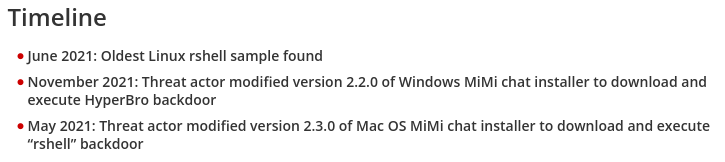 thehellu's tweet photo. Our latest research on Iron Tiger #APT (APT27/Emissary Panda) has been released. It discloses a supply chain attack on a chat application. Delivered malware is the infamous #HyperBro family, and a new malware family targeting Mac OS and Linux named rshell https://t.co/XbtjqvAN45 https://t.co/1gkL3aWNmG
