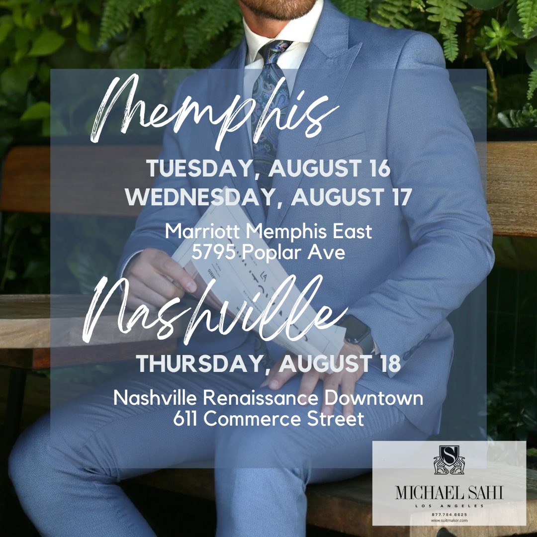 SuitmakerSahi's tweet photo. #MichaelSahi #Customtailor #Memphis #Nashville #Customsuits #Customshirts #SummerSale https://t.co/FaXBGeBATM