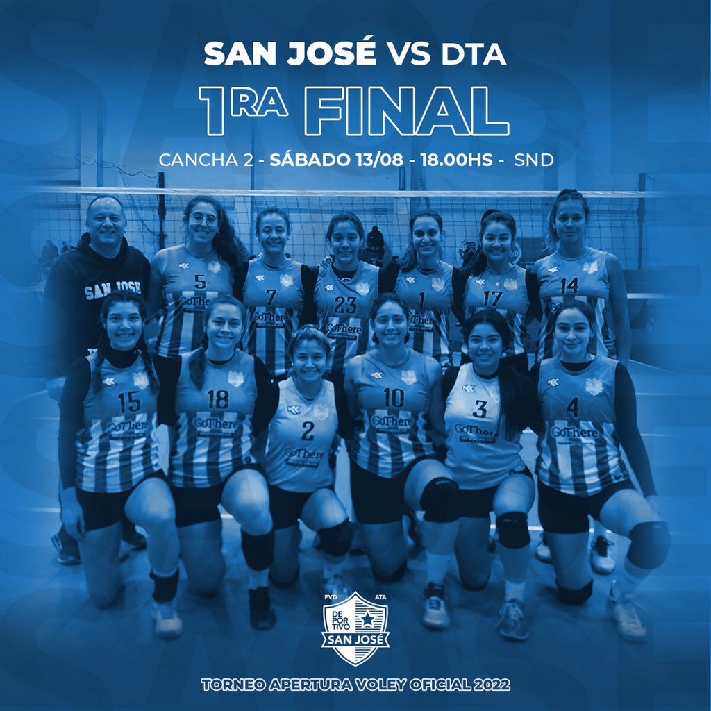 🔜 Final del CAMPEONATO OFICIAL DE LA FPV 2022 💪🏻
VAMOS, SAN JOSÉ! 💙🏐💙 <a href="/exasanjose/">El Exa San José</a> <a href="/gtpsrl/">GTP</a>