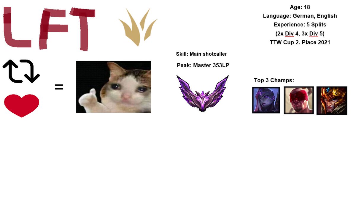 Faded (@fadedffs) on Twitter photo I am LFT as a Jungler again.
u can contact me on Twitter or Discord îce Faded | David#5674
<a href="/lft_prime/">Prime League LFT</a> I am LFT as a Jungler again.
u can contact me on Twitter or Discord îce Faded | David#5674
<a href="/lft_prime/">Prime League LFT</a>