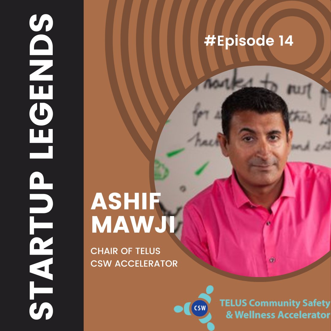 🎧 Ashif Mawji joins us on Startup Legends to talk about the Telus Community, Safety &amp; Wellness Accelerator. 

Applications close today, so recommending any entrepreneur solving a societal need to apply for the program:

zcu.io/hQF2 

#podcast #startups #accelerator