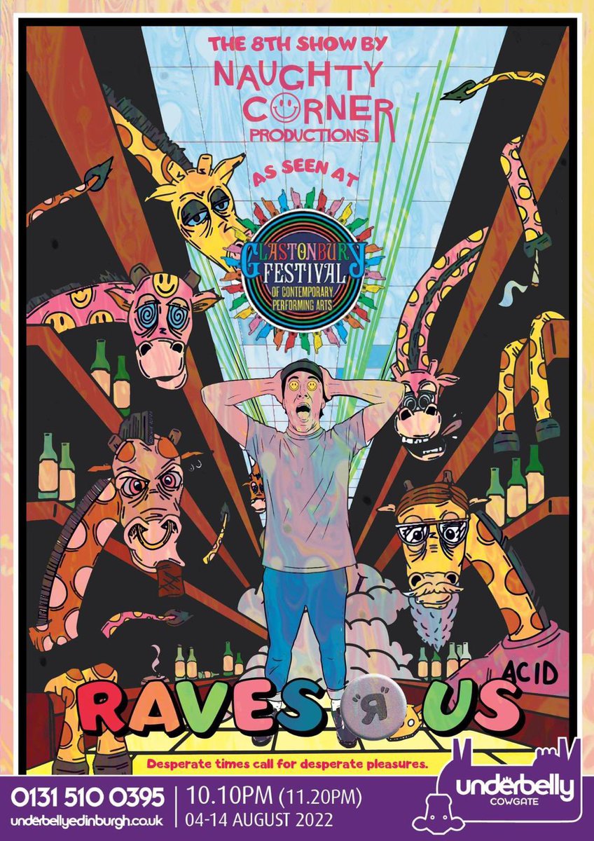 Thanks @samiabuwardeh for putting us on <a href="/sohotheatre/">Soho Theatre</a> Instagram  takeover last night. Check out his show <a href="/FollowTheCow/">Underbelly Edinburgh</a> tonight at 8:10PM ❤️❤️❤️

THEN COME TO #RavesRUs 10:10PM at the same place.💊💊❤️

Three nights left and it’s the weekend. What a line up. <a href="/edfringe/">Edinburgh Festival Fringe</a> #EdFringe22