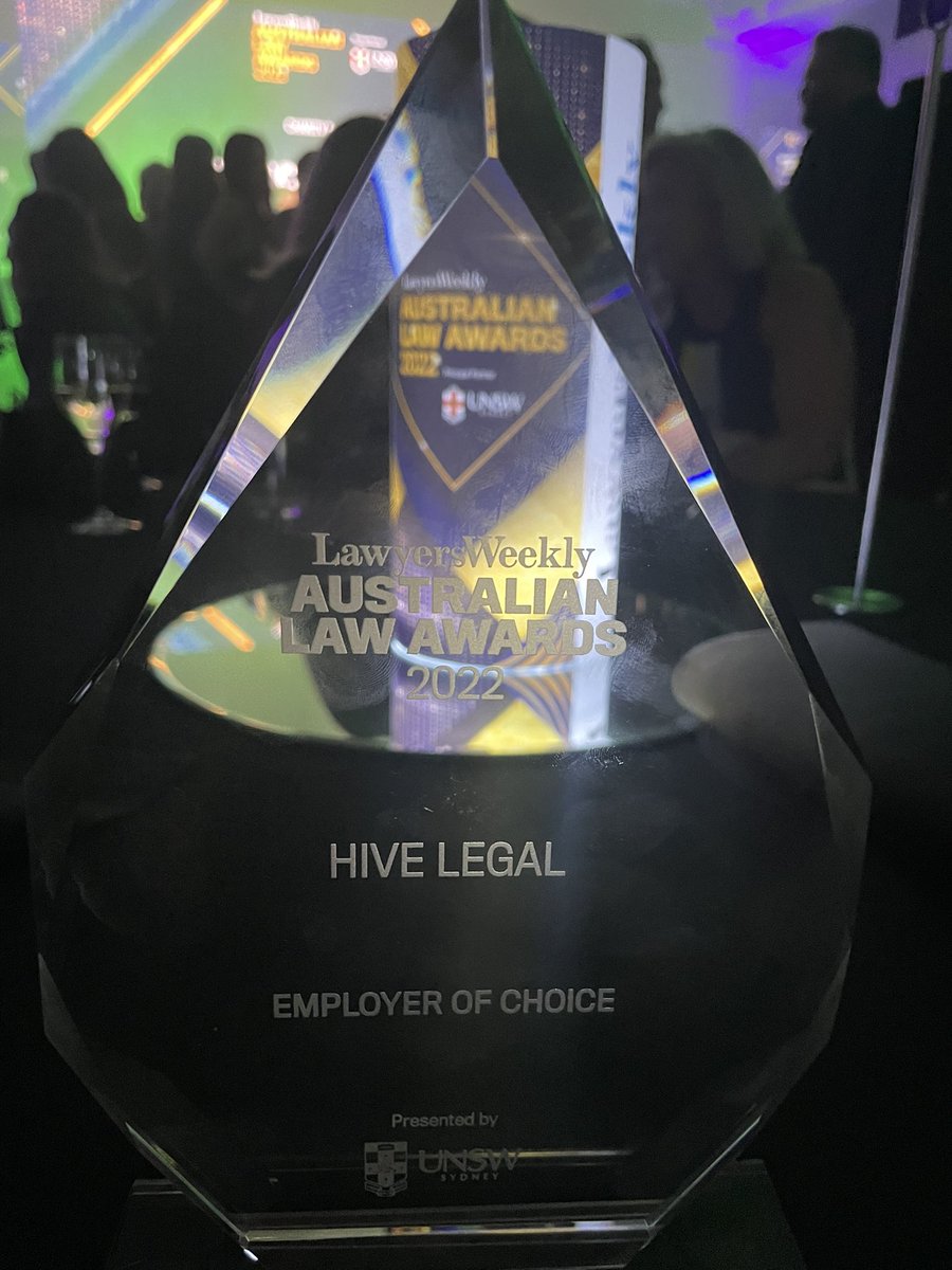 This… could not be more proud. Employee of Choice Australian Law Awards #improvetheexperience