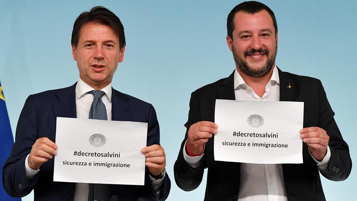 Francesco_Stati's tweet photo. La destra, secondo #Conte (#pfrp), è una minaccia perché #Salvini sarebbe vicepremier e ministro dell’Interno. Dove l’ho già vista? 🤔 https://t.co/eG4WjkPjLG