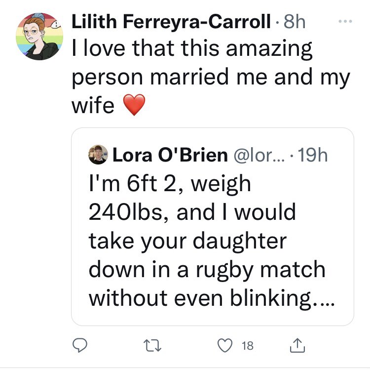 helerina's tweet photo. Lori here didn’t declare how close she is to the ideology. She has only one agenda and it’s not the safety of women and girls. #IrishStateCapture #IStandWithIRFU #SaveWomensSports https://t.co/0MWYl5Rk77