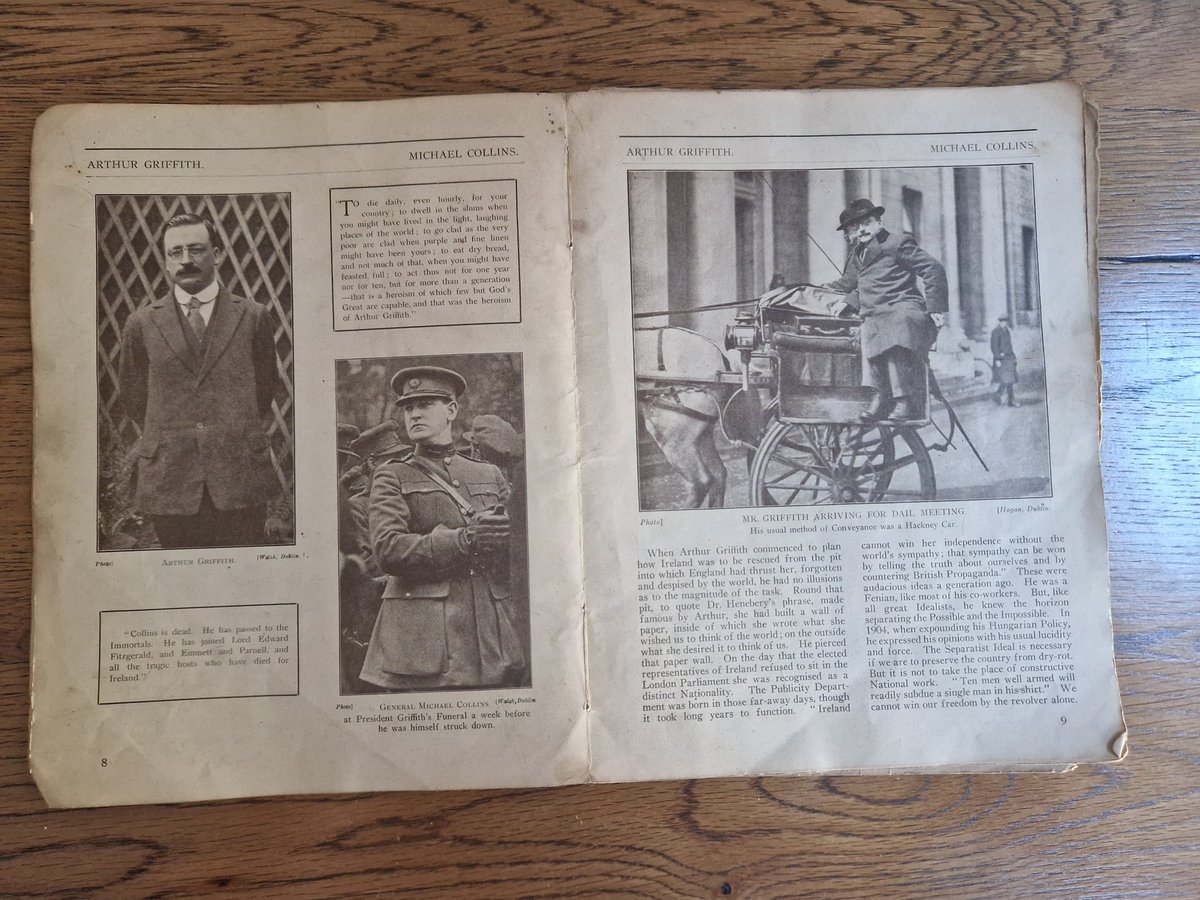 hoopyste's tweet image. On Arthur Griffith's anniversary, thought I'd share this ~100 year old book that my granny gave me a few years ago. The cover has fallen off unfortunately. I've only found a very small amount of information about it online but some very interesting reading inside #IrishHistory