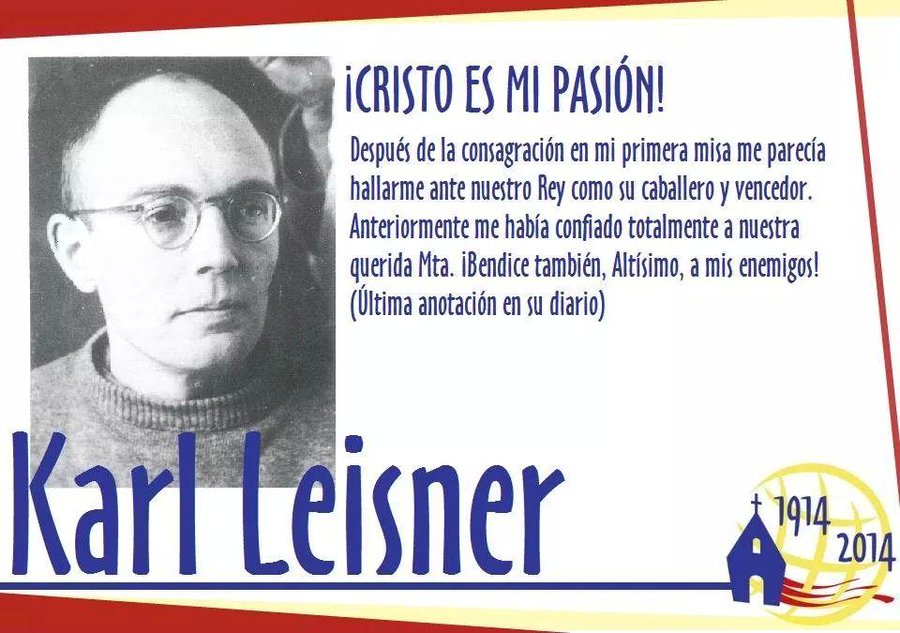 razonmasfe2's tweet photo. El 12 de agosto es la fiesta del Beato Karl Leisner, sacerdote católico alemán y mártir, que fue ordenado en Dachau y murió poco después de su liberación. https://t.co/opJFjNcdoh