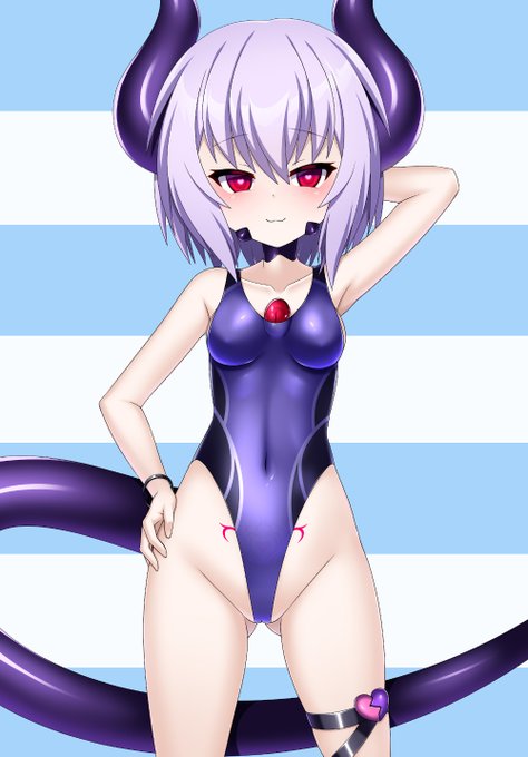 夏らしい爽やか競泳水着なうちの子テンカちゃんです 