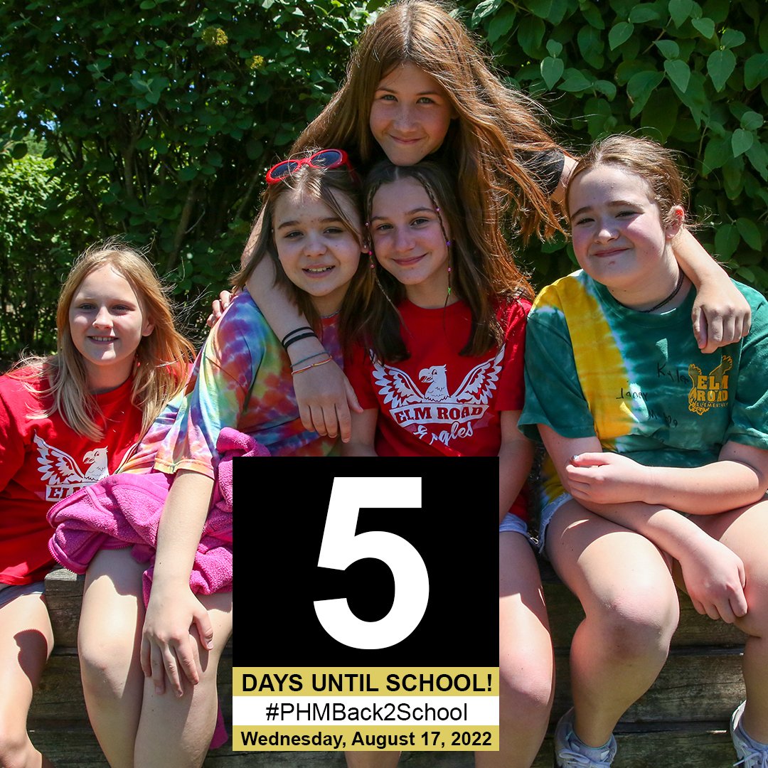 PHMschools's tweet photo. It's the last Friday of summer recess 😳 We can't wait to see everyone in 5 days!!! #PHMBack2School #PHMExcellence https://t.co/vc9wbUp4wT