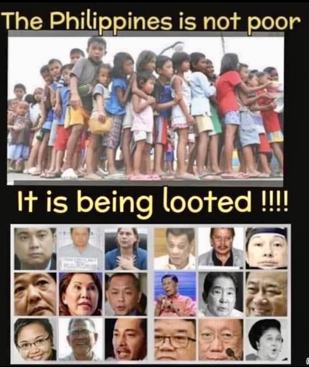 isabelmerana's tweet photo. The Philippines has been looted many times by the same people! Pero ano ang ginawa natin? Ibinoto pa rin natin sila!!~ctto~ https://t.co/UDKXYfl8wc