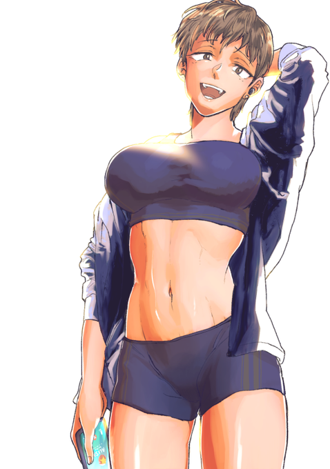 これは憧れの先輩の早朝ランニングルートで張り込んで偶然を装って一緒に走ってもいいですかって聞いたらごめんね通話しながらなんだって断られたけどすっぴんでもめちゃくちゃ睫毛長かったし後光差してたと語る後輩目線ナオミさんおらくがき・・・ 