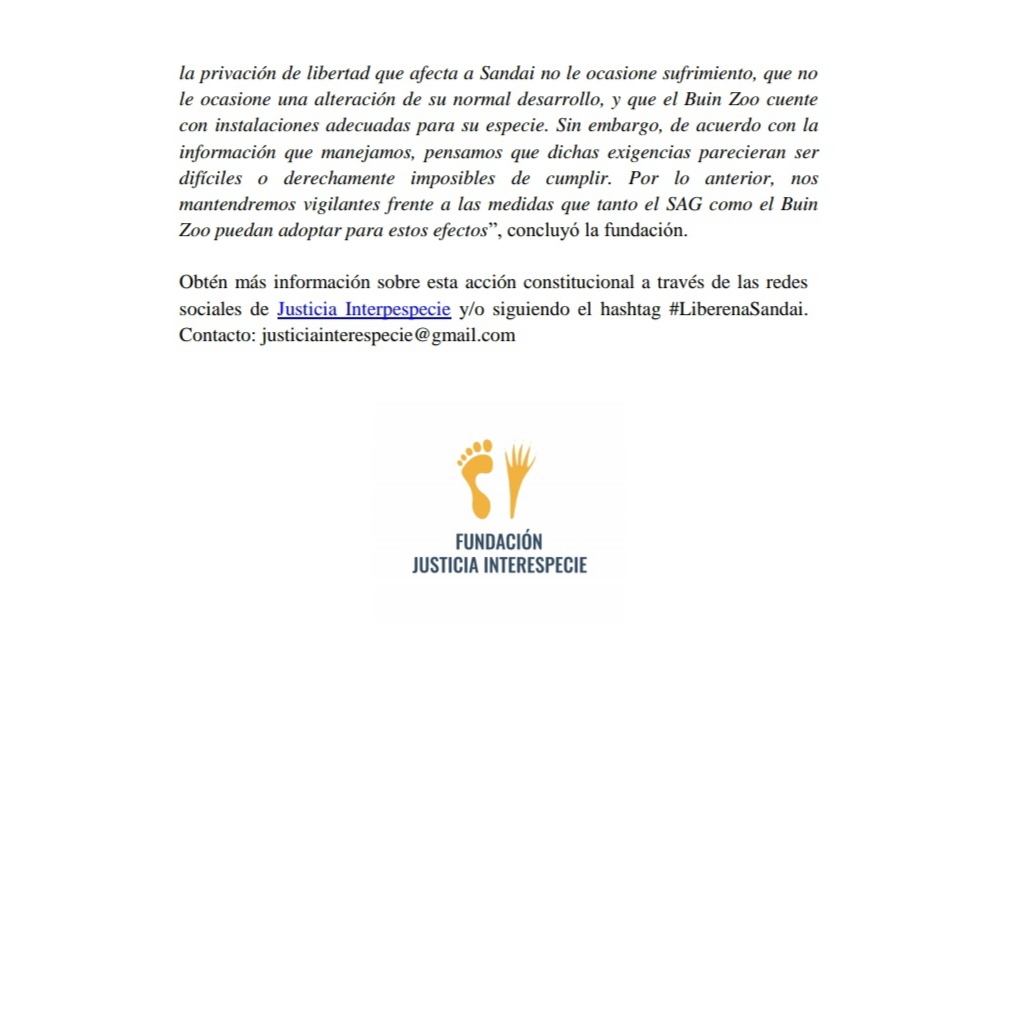 Fundación Justicia Interespecie tweet media