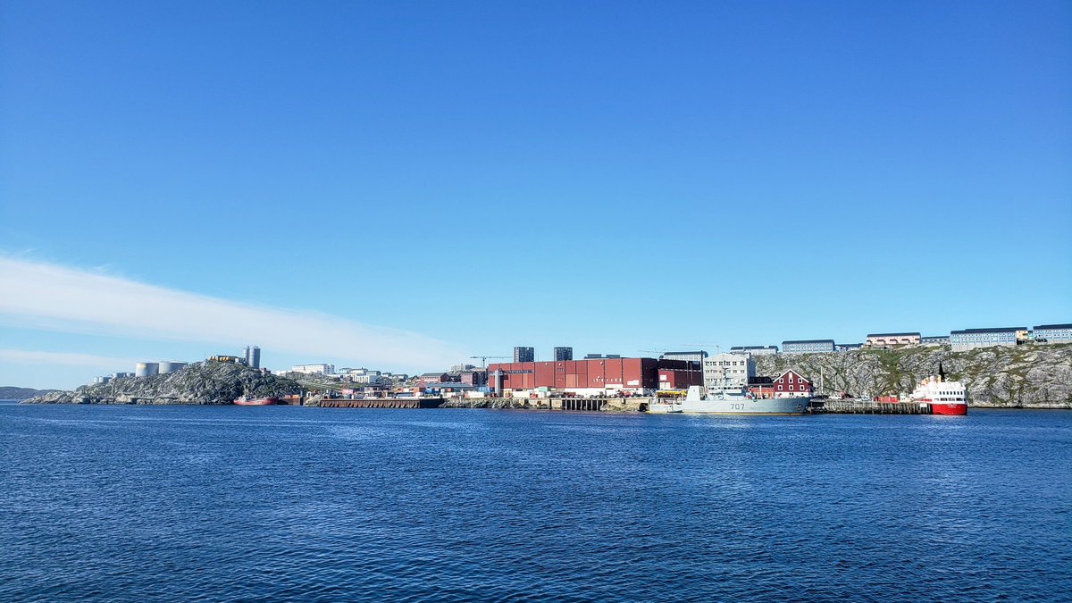 #HMCSGooseBay has arrived in Nuuk, Greenland, awaiting the rest of our friends from the combined Canadian, French, American, and Danish task force.

Some fuel, food, and maintenance - and short break for the ship's company - and we'll be ready for Phase 2 of #OpNANOOK22.