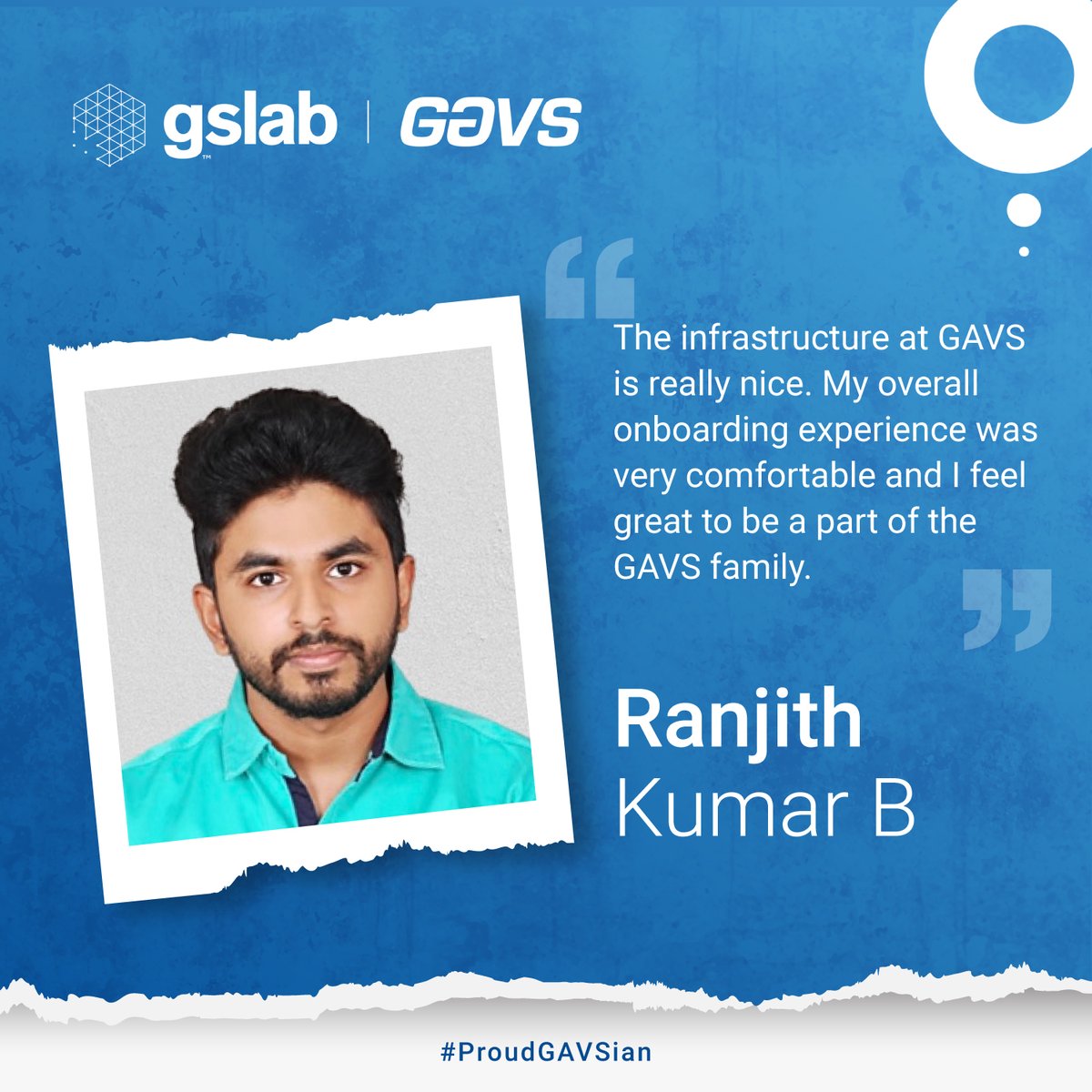 insideneurealm's tweet photo. Welcome to GAVS Ranjith! We hope you achieve many career milestones with us!
#WelcometoGAVS #GAVS #GSLab https://t.co/Ii47i0bW1b