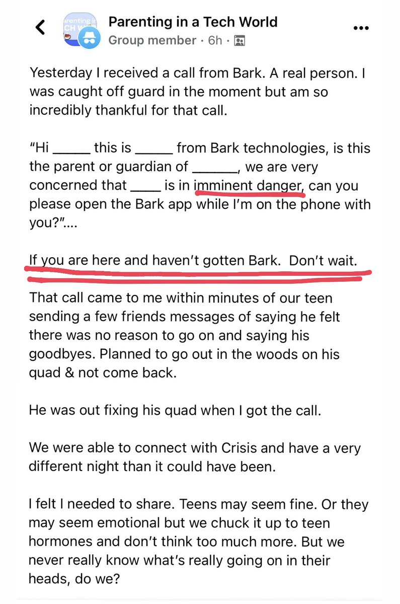 titaniajordan's tweet photo. We send, on average, 85 severe self-harm or imminent suicidal alerts each DAY. 

So grateful for @barktechco 🙏

#parenting #grateful #socialmedia #suicideprevention #mentalhealth https://t.co/sWIovuTtQK