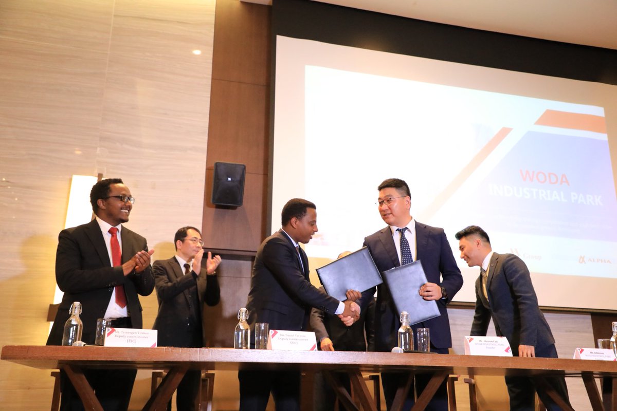 addisstandard's tweet photo. #Ethiopia: @EthioInvestment signed an agreement with #China's WODA Metal Industry PLC & its partners to build an industrial park in Ethiopia.The agreement involves the upgrading of the WODA Metal Industry PLC into WODA IP with an outlay of $95 m at #Sebeta
https://t.co/n48lDtGLmt https://t.co/j3IkXzFRoy