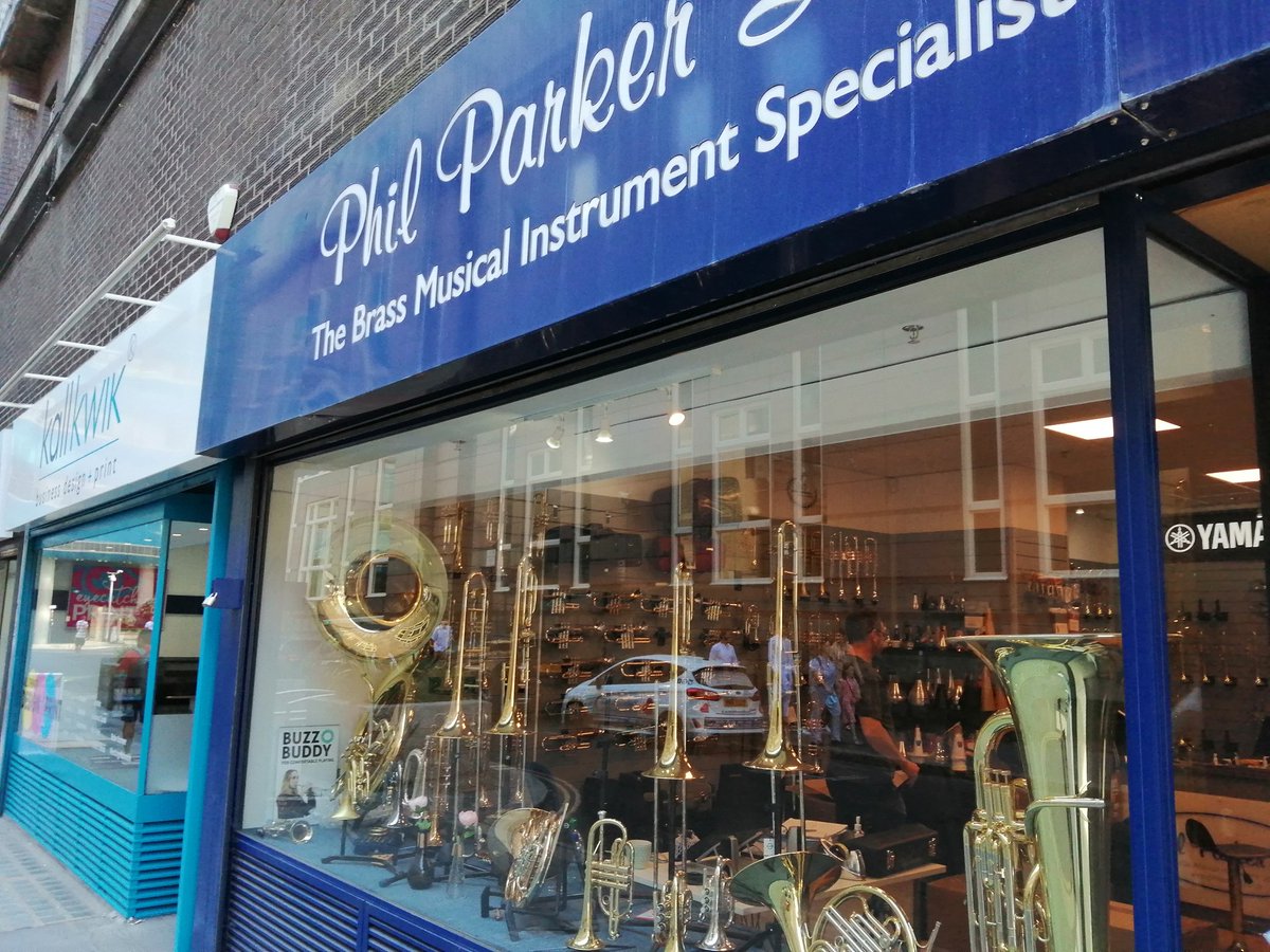 After way too many hours spent here, thanks to the staff <a href="/PhilParkerLtd/">Phil Parker Ltd</a> for their endless patience and enthusiasm, bringing out a seemingly endless array of instruments; my son is one very happy customer. #brass #trumpet #London