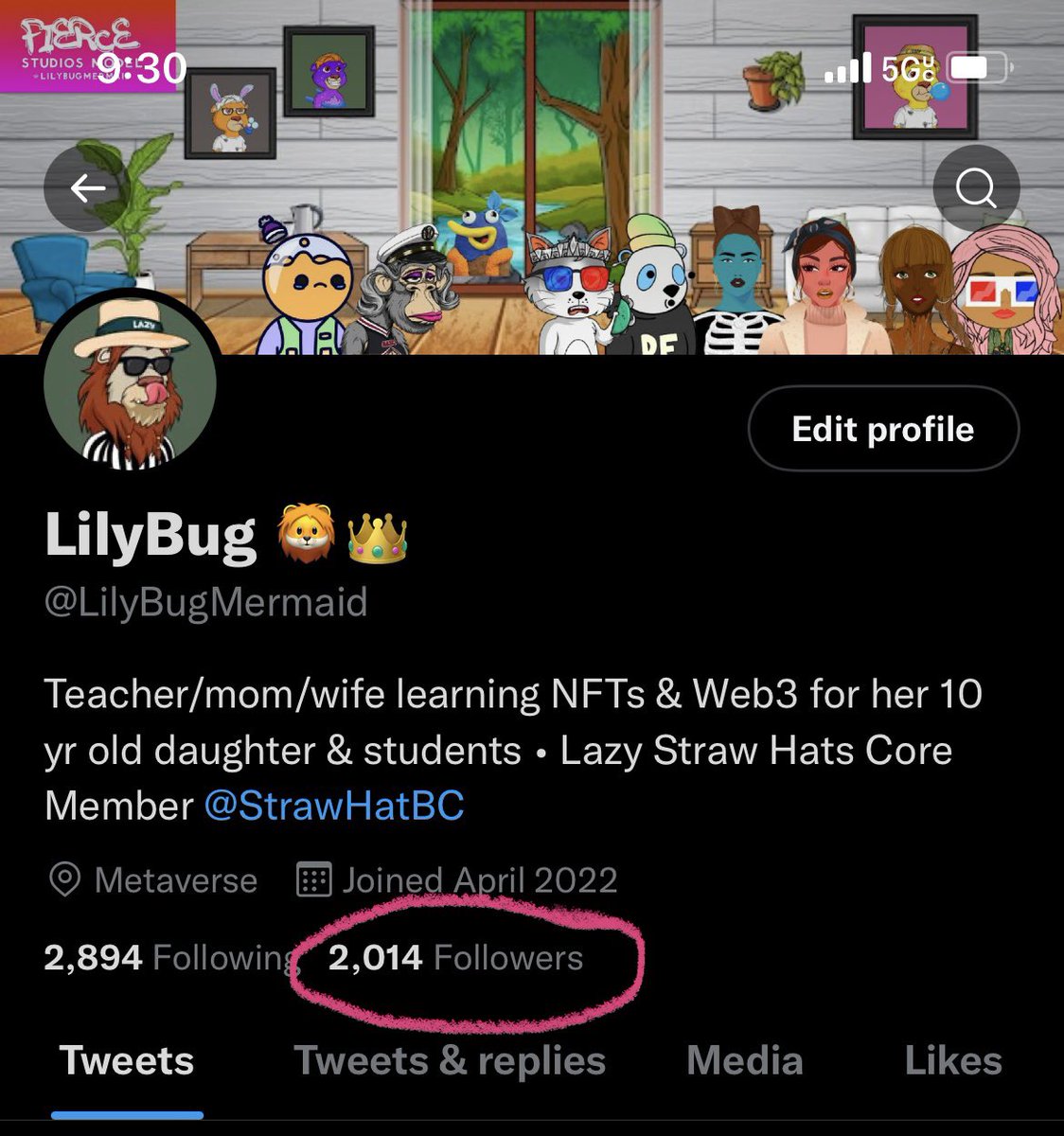Today I woke up to over 2,000 followers!! 😲 I am blown away that this many people find me and my silly tweets interesting!! I appreciate all of you!! ❤️❤️

Special shout out to the <a href="/LazyLionsNFT/">Lazy Lions 👑</a> community especially my <a href="/StrawHatBC/">Lazy Straw Hat Beach Club™ 🦁👒🏝</a> fam. You are my home, my family. 👒🦁👑