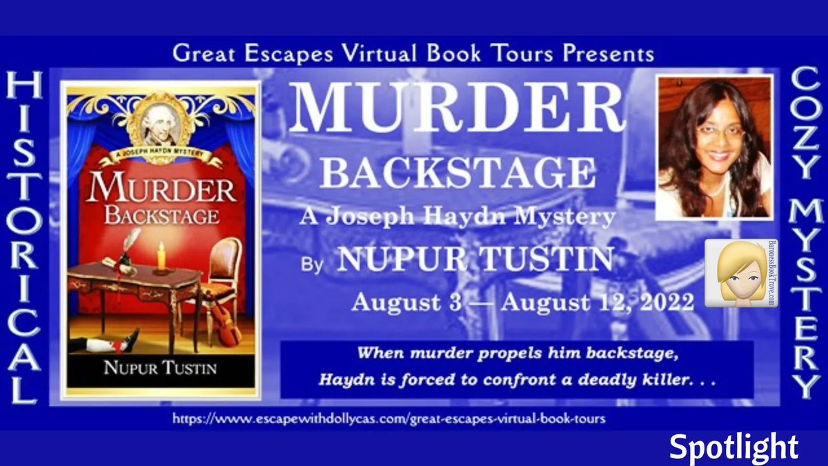 ✏️📚 Spotlight 📚💜
Take a look at this spotlight of MURDER BACKSTAGE by Nupur Tustin. It is the 4th book in the Joseph Haydn Mystery series. It has a giveaway.
buff.ly/3Se7FKi
#BlogTour #Giveaway #CozyHistoricalMystery #JosephHaydnMystery #Spotlight @dollycas