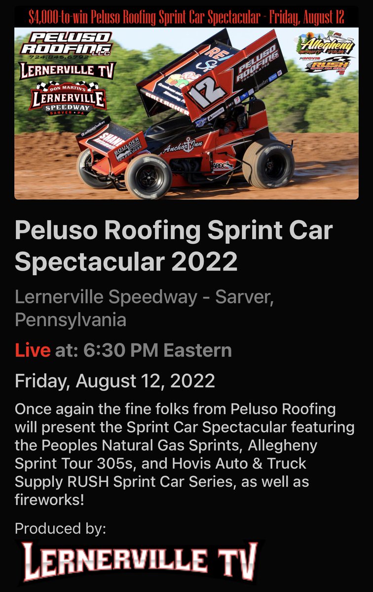 It’s raceday! If you can’t be in the stands, we’d love to have you join us from the comfort of your living room or the convenience of your mobile device!