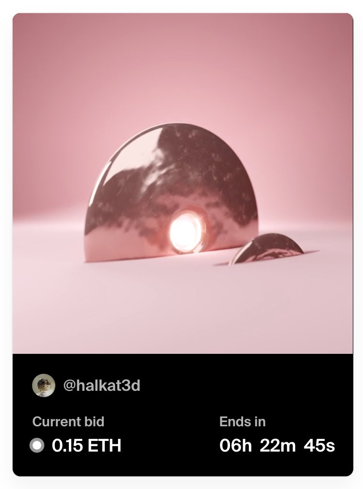 About 6 more hours for our first Geomie to find a new home!

Check it out: foundation.app/@halkat3d/geom…