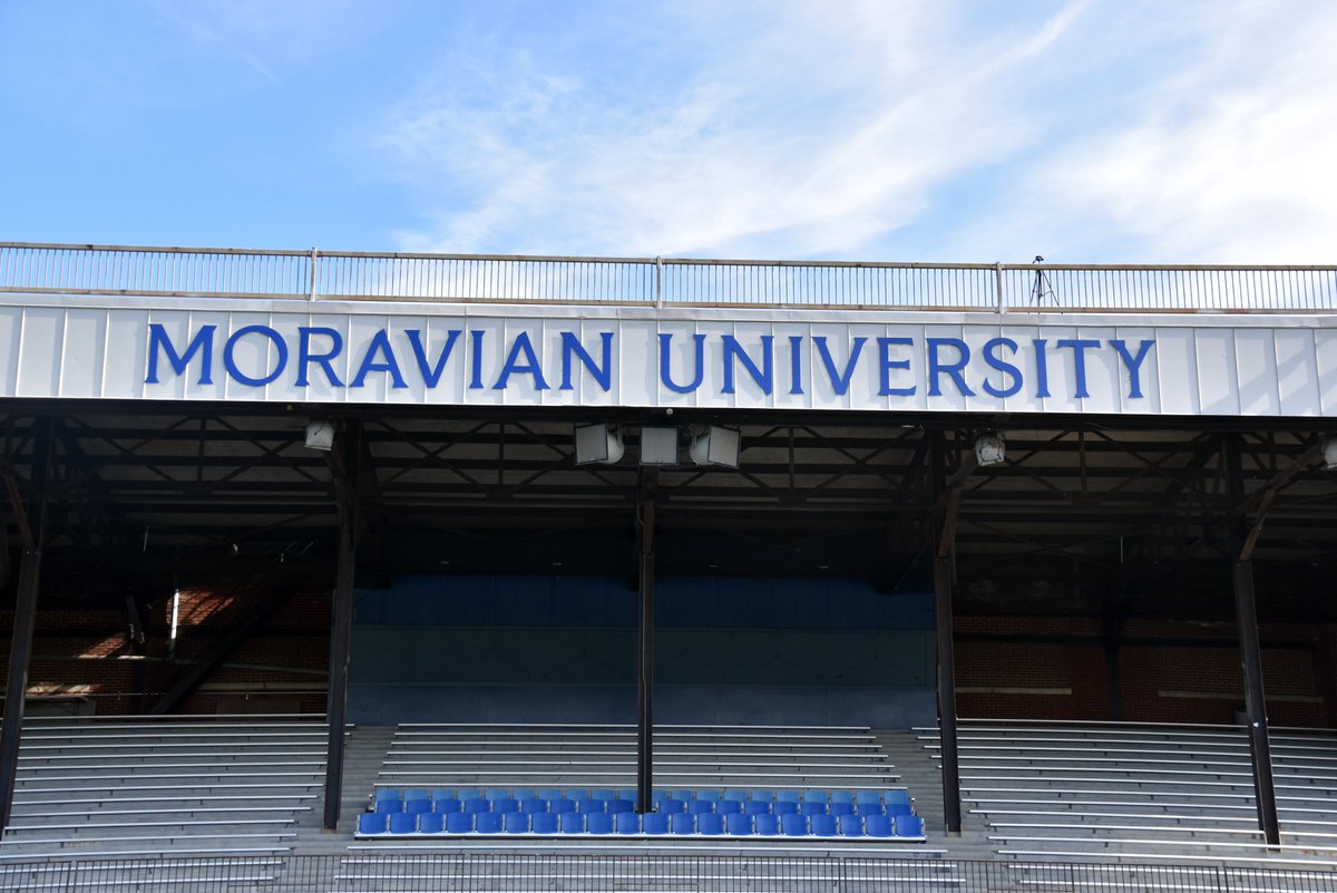 The grandstand at Rocco Calvo Field and Timothy Breidegam Track has been updated to Moravian University! #HoundEm