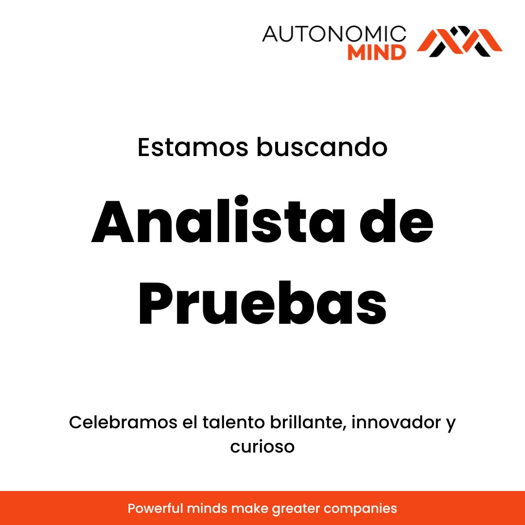 Autonomic_Mind's tweet image. Conoce más de la vacante en nuestro portal ⬇ autonomicmind.com/vacancy/analis…
#AnalistadePrueba #PruebadeSoftware #TransactSQL #Java #CSharp #DotNet #Kotlin #Python #POO #Backend #APIs #Scrum #Git #TrabajoSiHay #SoftwareDeveloper #TrabajoTI #Medellin #Bogota #AutonomicMind