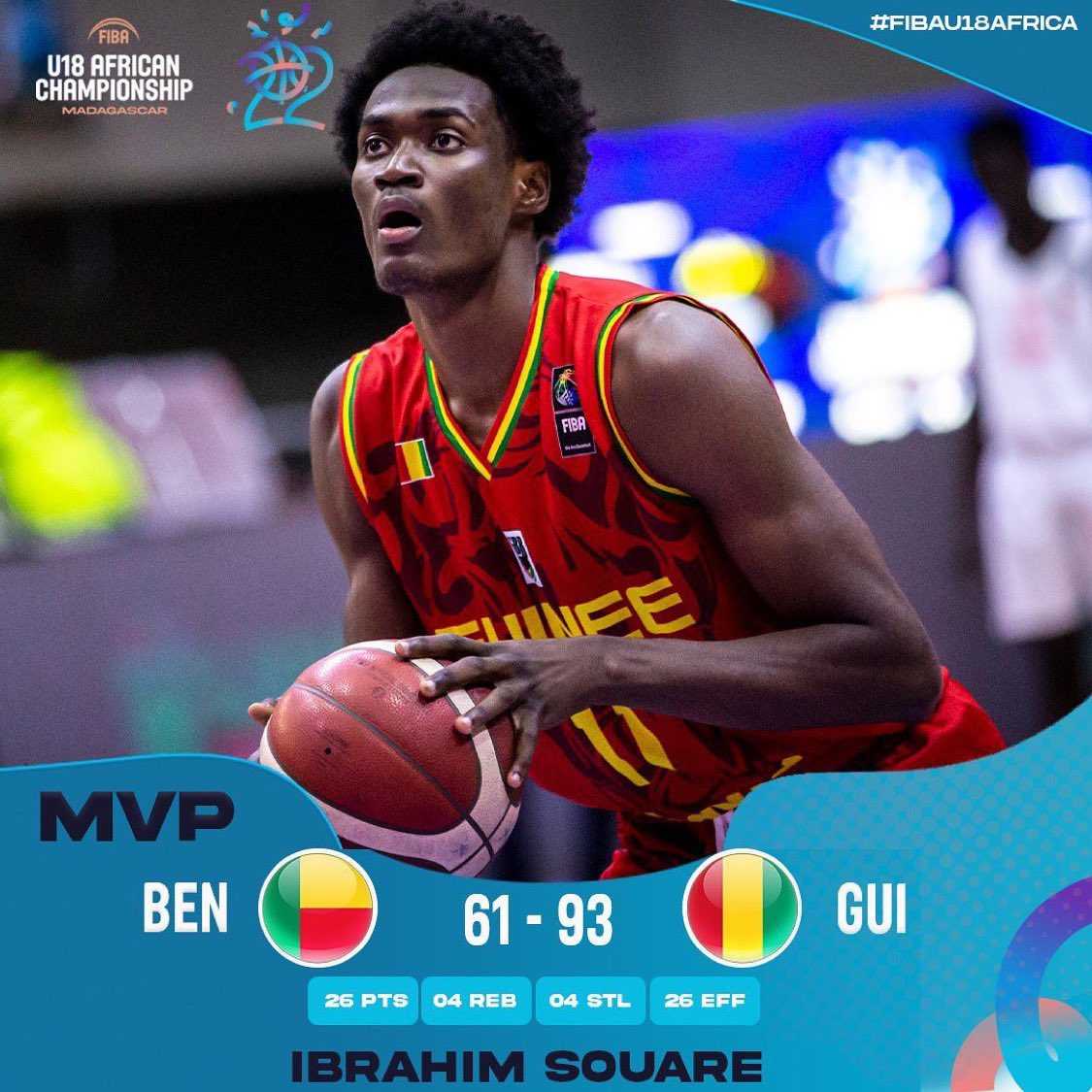 Arizona_Unity's tweet photo. Great job  @akir_ski keep it rolling! 
Impressionnante victoire du Syli 🇬🇳 9️⃣3️⃣🆚6️⃣1️⃣ 
Dans son premier match de classement face au Bénin 🇧🇯 Akir_ski  #MVP #FIBAU18Africa #SupportYourNation #azunity #nike https://t.co/AYzjMF4GFq