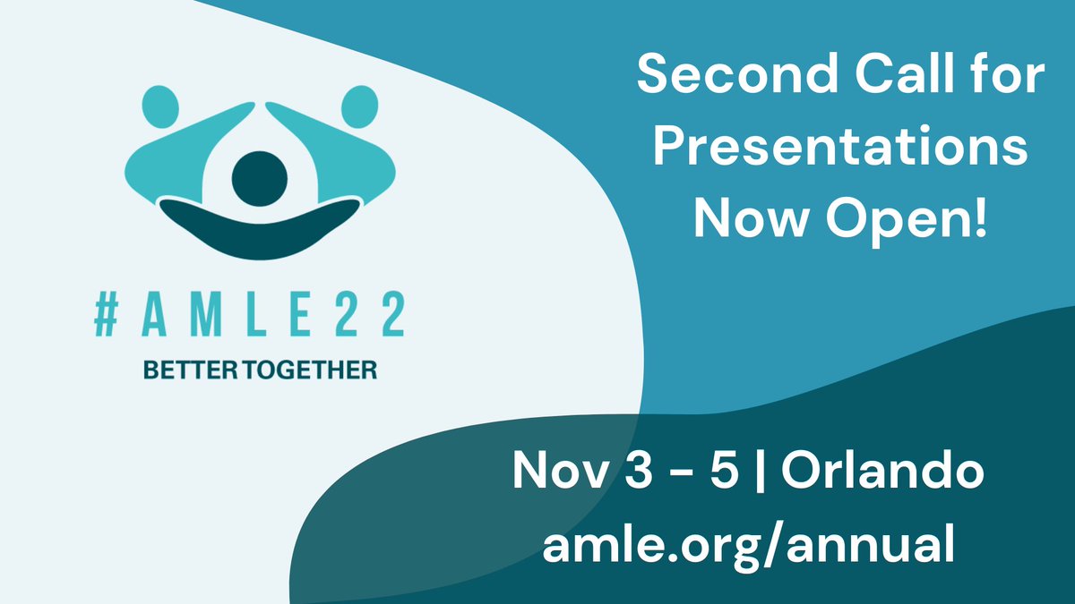 AMLE's tweet photo. We're getting pretty excited for #AMLE22! 😎

Feeling FOMO? There's still time to be involved in the world's largest gathering for middle grades educators. The 2nd call for presentations is now open. Deadline to submit is Sept. 9. 

Learn more 👉   https://t.co/3E5CJdyu07 https://t.co/WFuDDcvtlU