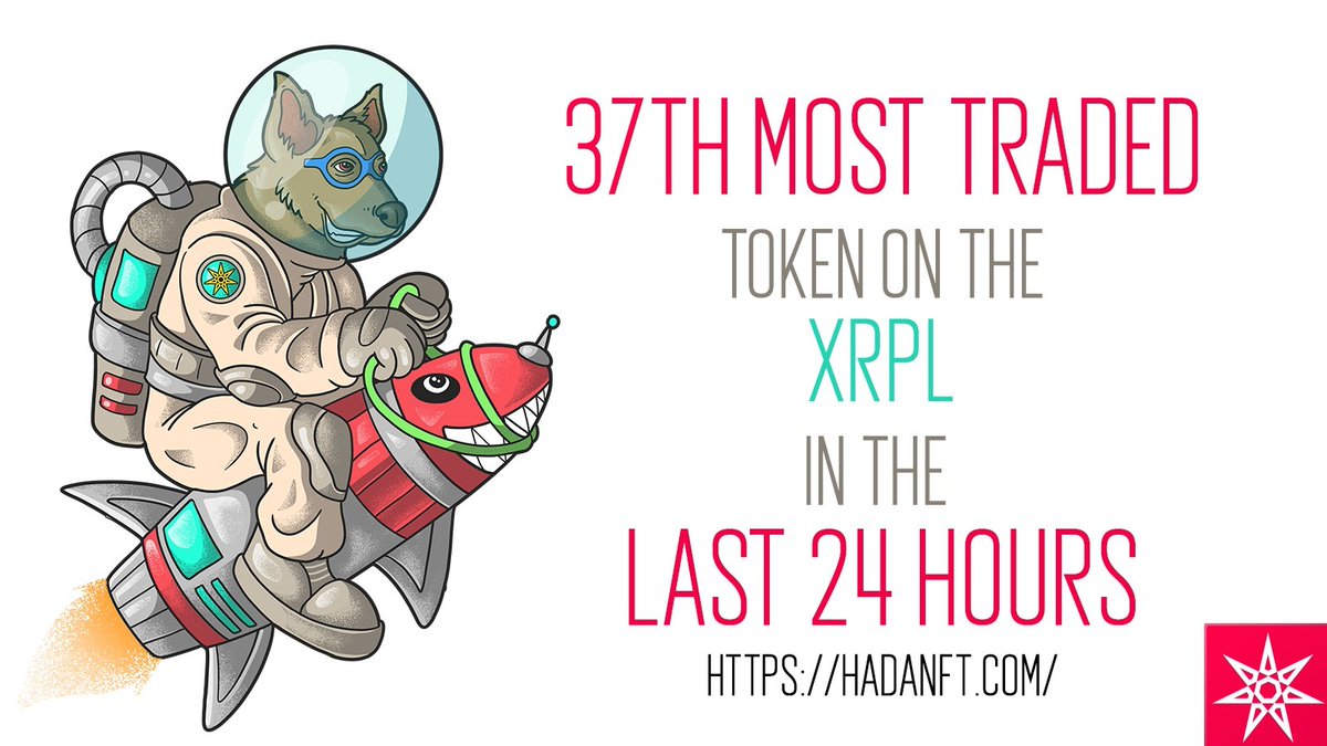 HadaNFT's tweet photo. We're moving up the ranks.
2000 new followers and 125M $HADA traded on the #DEX in the last 24 Hrs.
Breaking into the top 50 most traded #XRPL tokens.
#HADL #GoHada https://t.co/tH2G7FSeNc