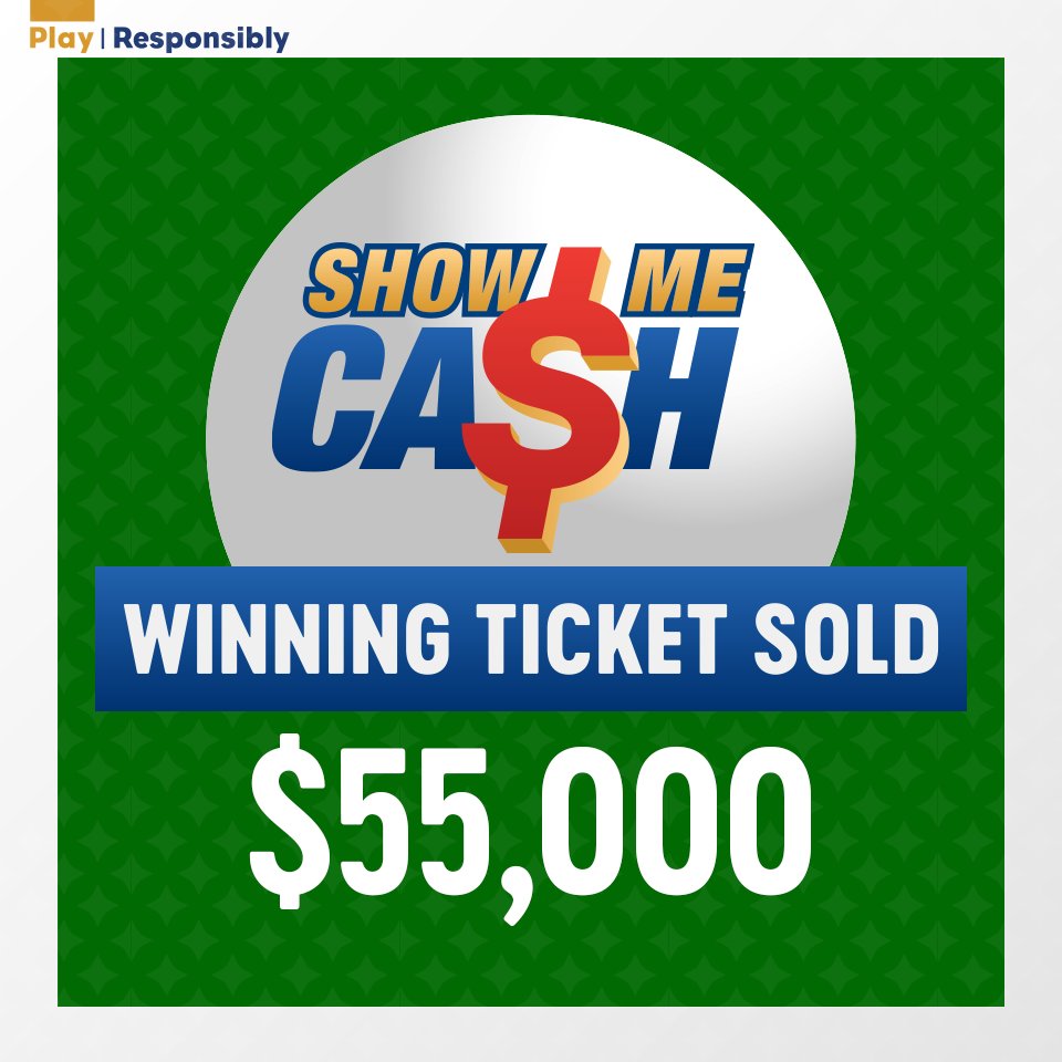 MissouriLottery's tweet image. Show us a jackpot winner!
A Show Me Cash ticket worth $55,000 was sold at a @BreakTime85 in Jefferson City. 
The winning numbers are 1, 3, 8, 9 and 29.