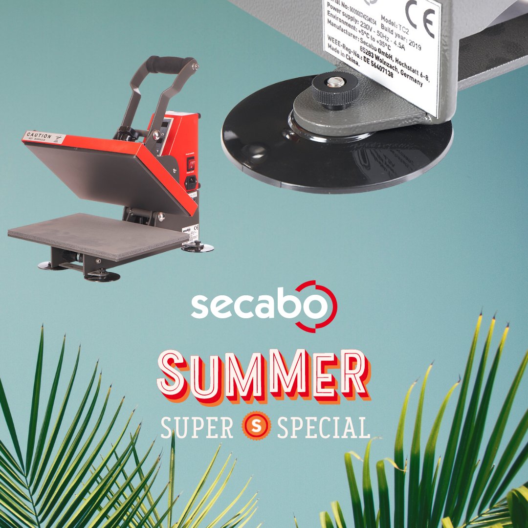 Secabo's tweet photo. The practical suction cups made of flexible plastic guarantee an optimum hold for lightweight transfer presses such as the TC1 or TC2. 
Ask your dealer about the new accessories from Secabo!
#secabo #transfer #heatpress #transferpress #festival #merchandising #mobile https://t.co/5OEP7DV1Xd