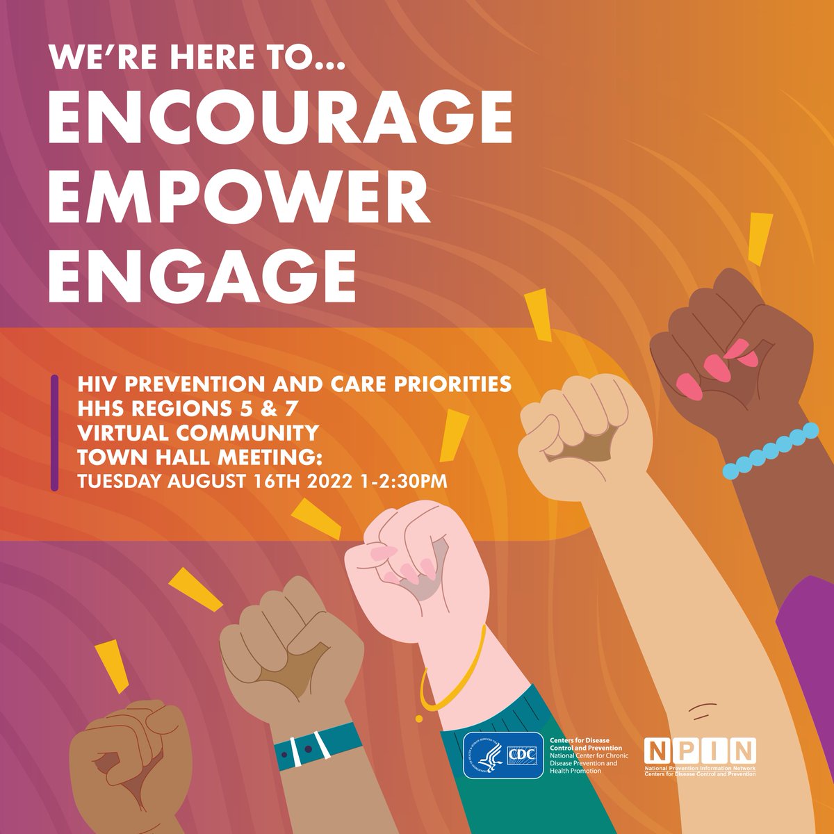A grass roots approach is required to reach our #HIV prevention goals. CDC wants to hear from you—your obstacles, your strategies, your triumphs.

HHS Region 5&amp;7 we’re listening. #CommunityFirst #WeReady #StopHIVTogether 

Click here to register: zoomgov.com/meeting/regist…